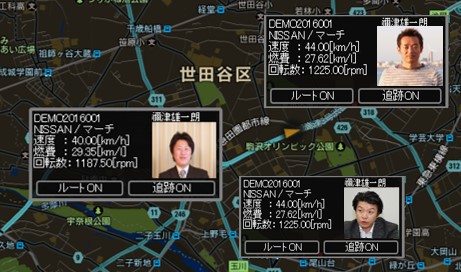 VEETLEドライバー現在位置表示